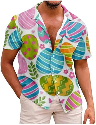 Uskršnja štampana majica za muškarce 2023. Ljeto Loose Tees Ugodne T majice Modna ležerna majica s kratkim rukavima