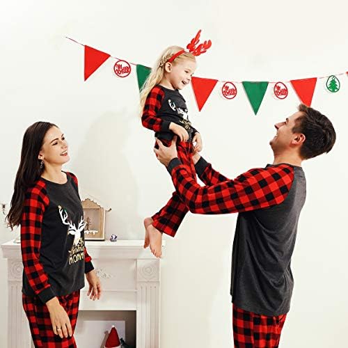 Borlai tata Mom Baby Family Božićni pidžami Elk Pamuk Xmas Night odjeća PJS set