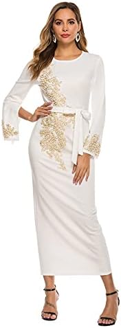 Abaya večernja haljina vezena maksi haljina fensi ženski muslimanski Kaftan Ženska haljina formalne haljine