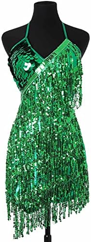 Barode Sequin Fringe suknja haljina suknja festival rave outfit karnevalskih stranačkih kostimi za žene