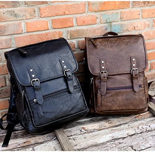 Wjccy modni muškarci casual ruksak putovanja školske torbe man veliki kapacitet tinejdžerske torbe kožne