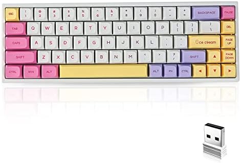 BOYI WK68 vruća Zamjenljiva RGB mehanička tastatura,Bežična Bluetooth 5.0/2.4 G/žičana Tip-c Tri-Mode PBT