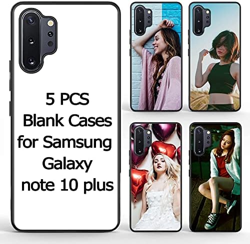 5pcs futrola za Samsung Galaxy Note 10 Plus sublimacija Prazan pisaći telefonski brojevi sa mekim klizanjem TPU + aluminijski zaštitni poklopac protiv ogrebotine za Galaxy Note 10 Plus