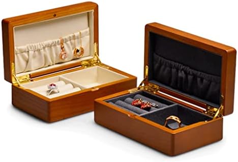 QUUL torbica za nakit od punog drveta za prstenaste naušnice narukvica privjesak ogrlica sat kutija za nakit Organizator