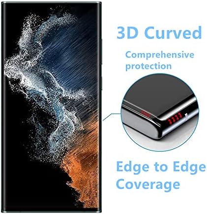 Aemus[2+2 paket kompatibilan sa Samsung Galaxy S22 Ultra štitnikom za leđa, mekom folijom pune pokrivenosti [podržava otključavanje otiskom prsta] za S22 Ultra 5G zaštitnik ekrana Ultra-tanak 3d zakrivljeni zadnji Film
