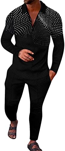 Musko casual 3d print Dvoidni odijelo sa zatvaračem na dugim rukavima, dugih rukava Top bluza za poticaj