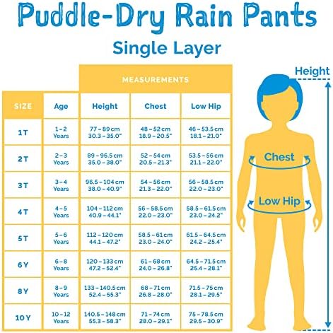 Jan & Jul Vodootporne pantalone za kišu za gužvu za mališane i djecu