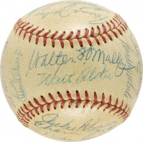 Jackie Robinson Walter O'Malley 1956 Brooklyn Dodgers tim potpisao je bejzbol PSA - autogramirani bejzbolls