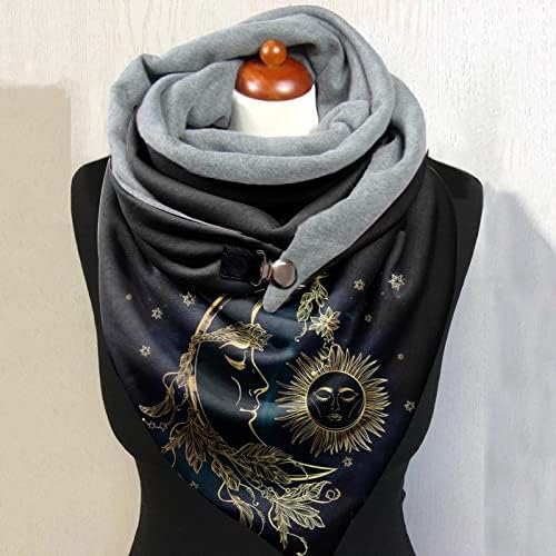 KEUSN zimski šal za žene dugmad za hladno vrijeme šalovi za žene Casual modni šalovi za štampu ženski zimski topli šalovi