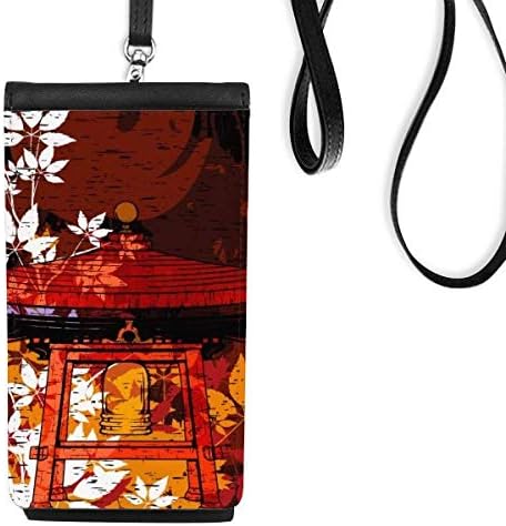 Japanski japanski stil napušta paviljon telefon novčanik torbica viseći mobilni torbicu crnog džepa
