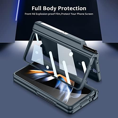 Dootoo magnetska futrola za Samsung Galaxy Z Fold 4 zaštita šarke sa SENS-om SENS-om, kompatibilan sa MAGSAFE bežičnim punjačem ugrađenim zaštitnim zaslonom i kućicom za cijelo tijelo