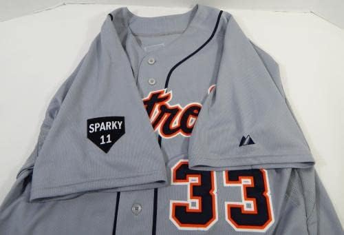 2011 Detroit Tigers Ryan Strieby # 33 Igra Izdana siva Jersey Sparky Patch 48 92 - Igra Polovni MLB dresovi