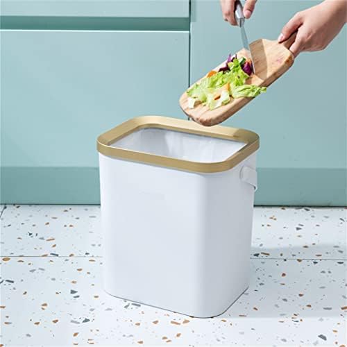 XFGDE ZLATNA TREMENA može za kuhinju kupatilo četveronogonični push-tip plastični uski kantu za smeće sa poklopcem