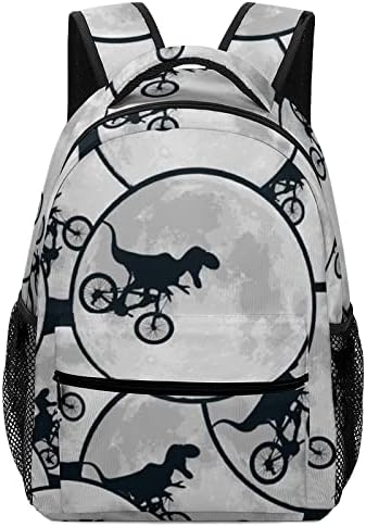 Dinosaur vožnja biciklom i mjesecom slatkih backpack-ova laptopa putnički dnevni paket unisex modne torbe na ramenu