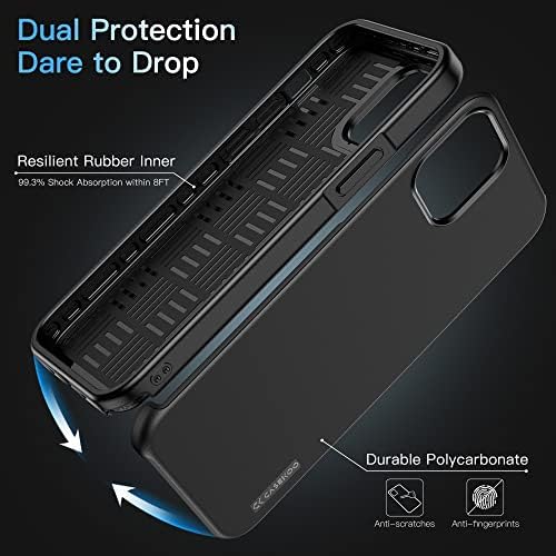 Casekoo [magnetska i 10ft vojna zaštita za iPhone 12 Pro Max Case [kompatibilan sa magsafe] [Poklopac i protiv ogrebotine] 360 ° zaštitni tanak tanki za muškarce / žene Poklopac telefona 6,7 ​​inča -blue