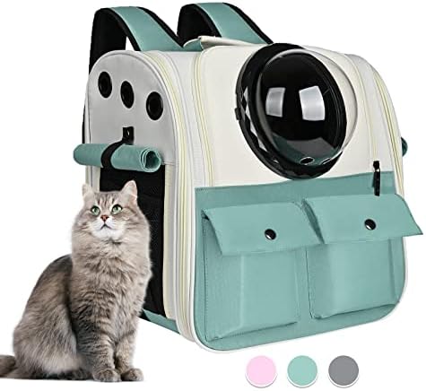 Top tasta Cat nosač ruksaka, odobren od aviokompanije, ventilirani dizajn, prozračna mreža za male mačke i pse za planinarenje i kampiranje, nose do 25 funti