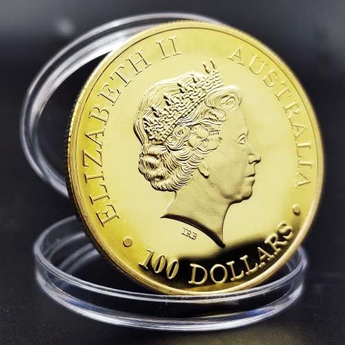 Australian Kengur Gold pozlaćeni srebrni novčić British Commonwealth Queen's Commemorativna kolekcija kovanica Kućna dekoracija