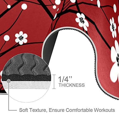 Siebzeh Wintersweet crvena pozadina Premium Thick Yoga Mat Eco Friendly gumeni zdravlje & amp; fitnes non