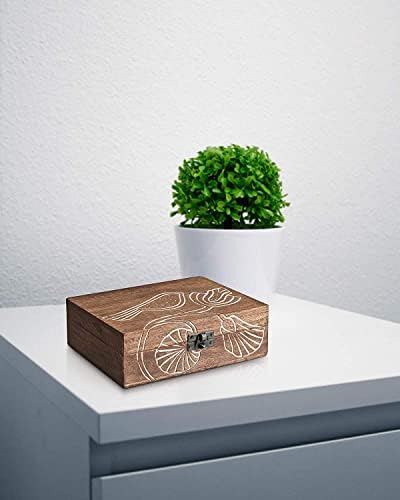5x7 Organizator nakita od drveta - Ručno rađena drvena država Celtic Clearket kutija izrezbarena sa dizajnom