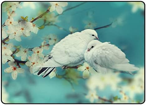 Tsingza Mekani prostirci veliki predjela, dva bijela golub Udoban zatvoreni tepih, zabrinutoj mat za dnevni