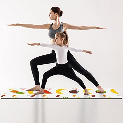 Mamacool prostirka za jogu slatki uzorak kolekcije voća ekološki prihvatljiva podloga za neklizajuće fitnes vježbe za Pilates i vježbe na podu