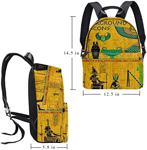 Tbouobt kožni putnički ruksak lagan laptop casual ruksak za žene muškarci, drevna egipatska tradicionalna