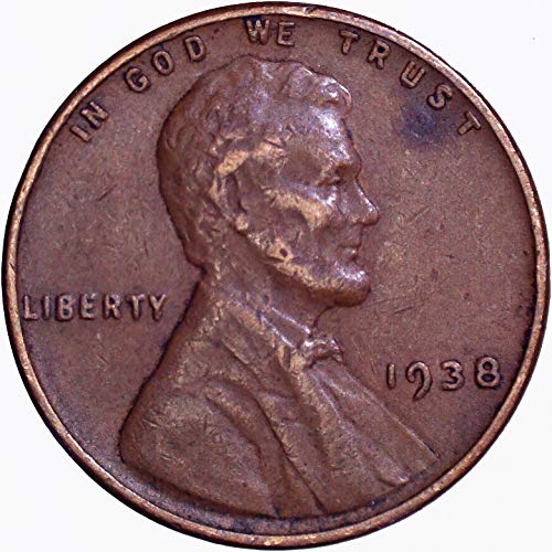 1938. Lincoln pšenični cent 1c vrlo dobro