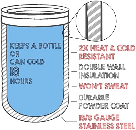 Clear Water Home Roba 4-u-1 nehrđajući čelik 12 oz dvostruki zidni izolirani izolirani limenkom ili hladnjak
