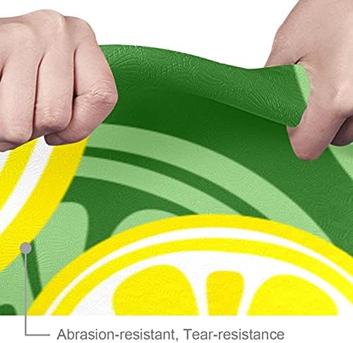 Siebzeh Lemon Green Premium Thick Yoga Mat Eco Friendly Rubber Health & amp; fitnes Non Slip Mat za sve
