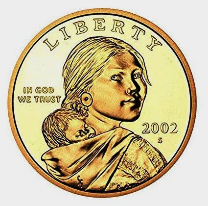 2002 S Sacagawea Invertiamerički dokazni američki novčić DCAM GEM Moderni dolar $ 1 $ 1 Doktov DCAM US Mint