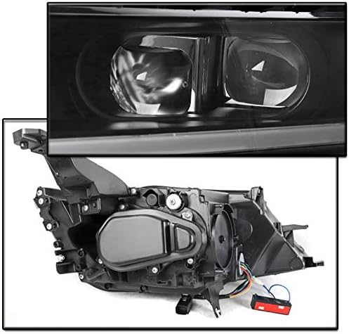 ZMAUTOPARTS LED DRL Switchback Signal Crni projektor farovi lampe w / 6 plavi LED DRL za Chevy Impala 2015-2019