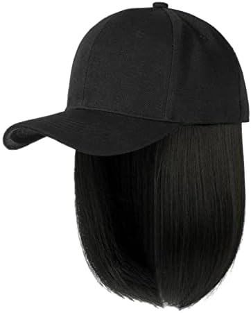Hot Rod šešir za časopis bejzbol kapa sa ekstenzijama za kosu ravna kratka Bob frizura uklonjiva perika