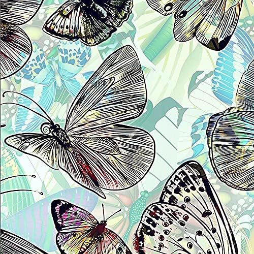 Dizajn leptira od stakla štampan na pamučnoj tkanini za prošivanje pored dvorišta