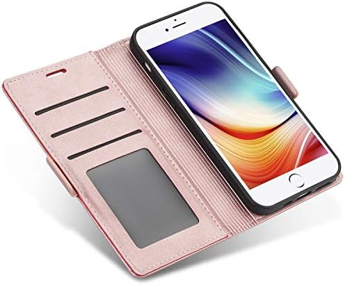 N. BEKUS iPhone 8 Plus/7 Plus Flip Cover torbica za novčanik sa utorom za kartice i magnetnim zatvaračem, vrhunska PU kožna Postolja za noge otporna na udarce Folio zaštitna torbica