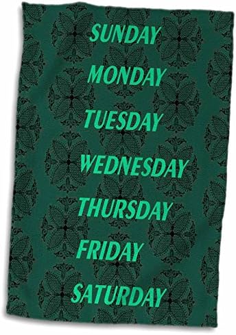 3Droza kalendari Florene - Zeleni dani u sedmici na formalnoj pozadini - ručnici
