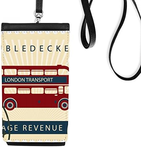 London DoubleDecker marku Engleska Britanija uk telefon novčanik novčanik tašna viseća mobilna torbica crni
