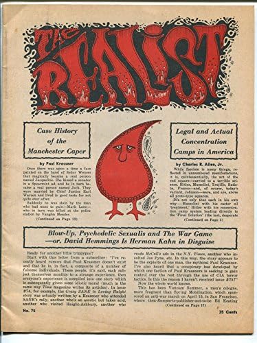 Realista # 75 1967-Paul Krassner-Skip Williamson-Art Spiegelman-Gross-hippies-FN-