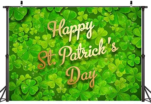 Ticuenicoa 7×5ft Happy St. Patrick Dan Backdrop Gold Green Clover Lucky irski Shamrock pozadina za fotografiju