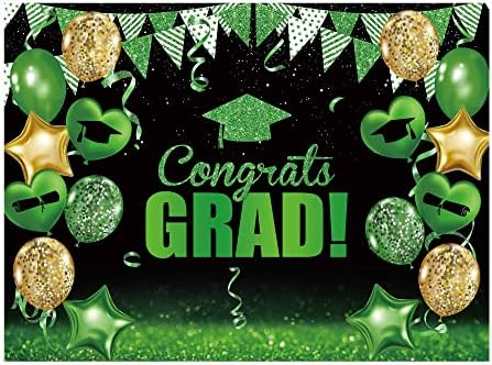 Allenjoy 95 x 72 zelene i zlatne dekoracije za diplomske zabave pozadina za školsku fotografiju čestitke