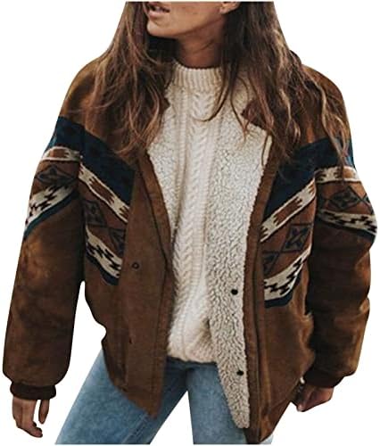 Sunaei ženski Leopard Print Fleece Outwear Ležerne prilike Labava shaggy slatka jakna modna kapuljača Topla
