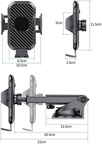 Mount telefona za automobil [Čvrsta i izdržljiva 3in1 usisna čaša] Jedna dodirna nadzorna ploča za vjetrobransko