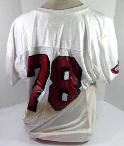 2002 San Francisco 49ers Scott Gragg 78 Igra Polovni dres bijele prakse 2x 45 - Neintred NFL igra Rabljeni