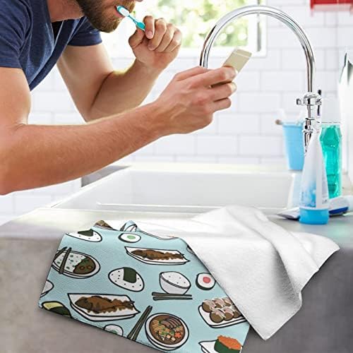 Sushi uzorak ručnik za pranje 28.7 X13.8 Lice od lica superfine vlakana visoko upijaju ručnike ručnici