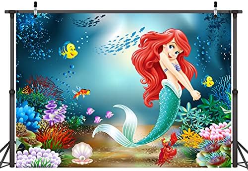 BewFar 6X4FT Mala sirena fotografija pozadina pod morem djevojke rođendan pozadini Ariel Mermaid princeza