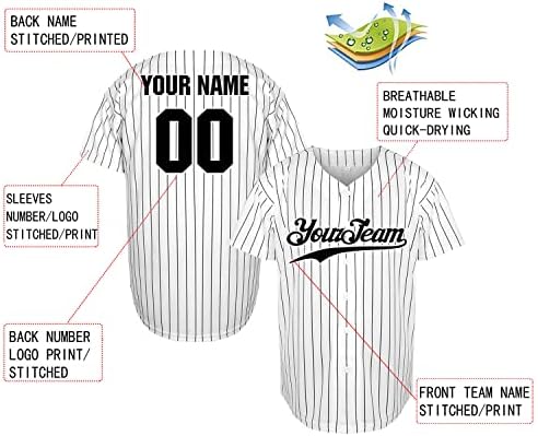 Vaš tim personalizovanih dresova za bejzbol kratki rukav niz majicu Prilagođeni sportski uniformni ušiveni