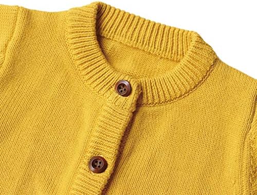Blistavi zrno mali toddler pletene kardigan džemperi za bebe dječake djevojke pamuk čvrste boje Basični džemper 18m-6t