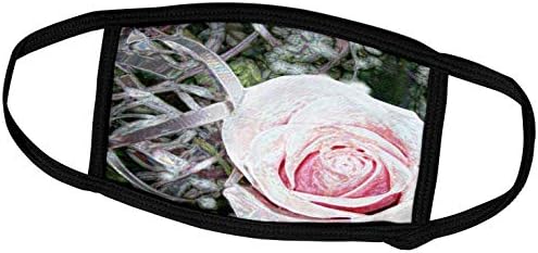3drose ružičasta ruža sa trakom zatvori navlake za blistavo lice