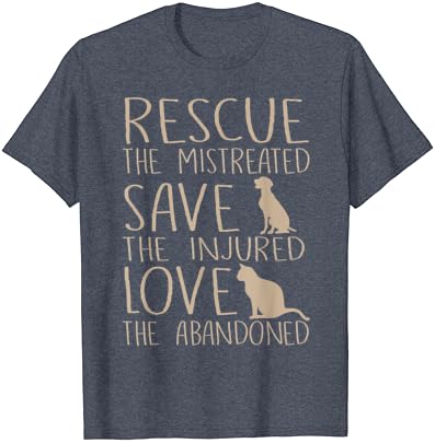 Spasavanje Sačuvajte Ljubav-Slatka Životinja Za Spašavanje Psa Cat Lovers T-Shirt