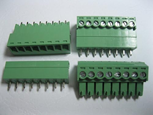 40 kom ravno-pinski 8pin/way Pitch 3.81 mm konektor za vijčani terminalni blok zelene boje priključni tip