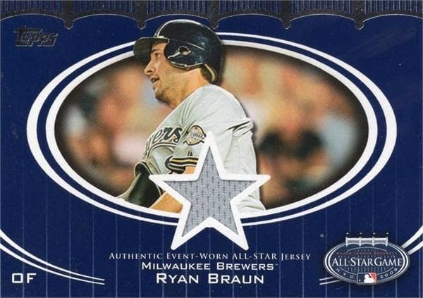 Ryan Braun igrač Igrač istrošeni patch baseball Card 2008 gornji dijelovi svih zvjezdica ASRB - MLB igra